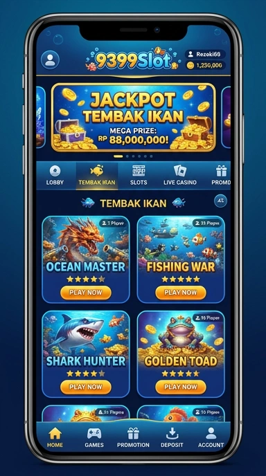 Layar utama 9399slot — antarmuka bersih setelah instalasi